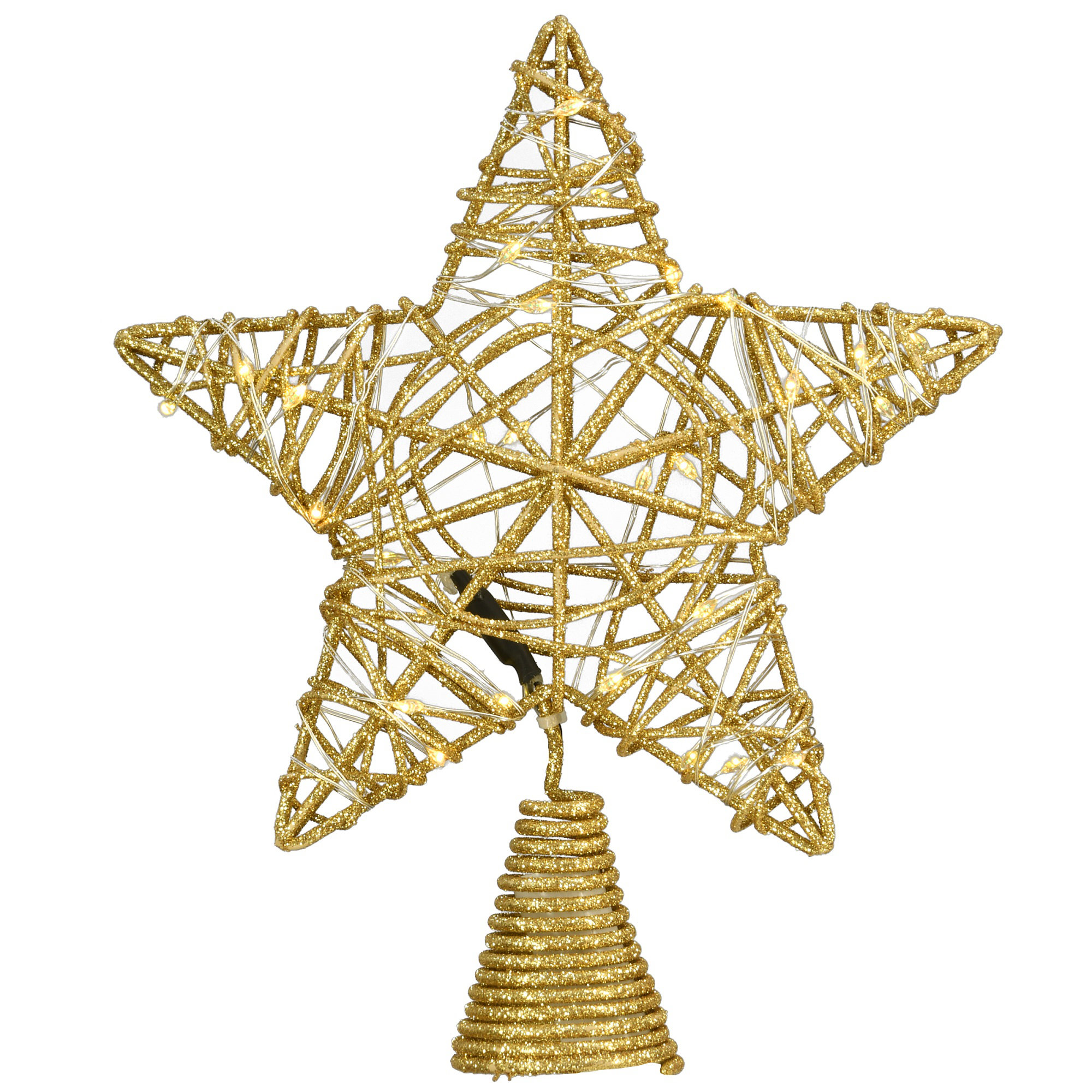National Tree Company 9" Gold Star Tree Top for Artificial Trees with